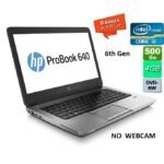 Hp ProBook 640 G2 -14" - Core i3 6100U- 4 GB RAM - 500GB Sans cam -Remis à Neuf - QWERTY