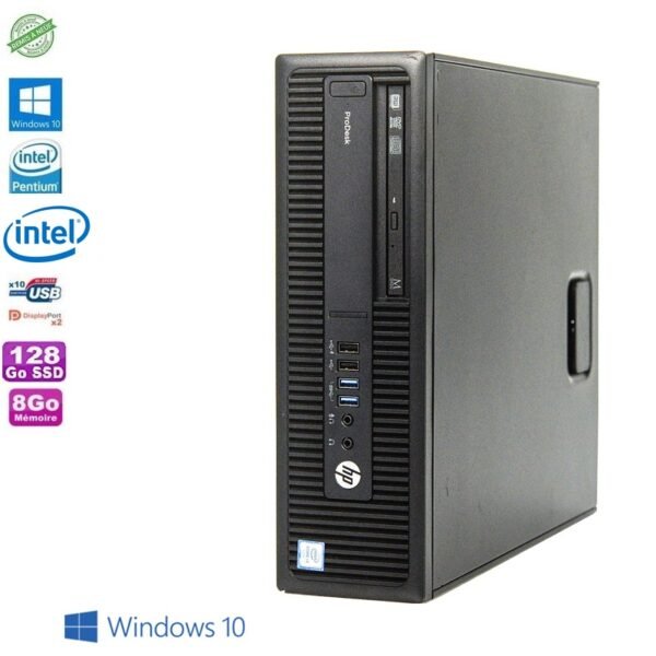 ProDesk 600 G2 SFF Intel Pentium G4400 - RAM 8Go DDR4 - SSD 128Go - Remis a neuf